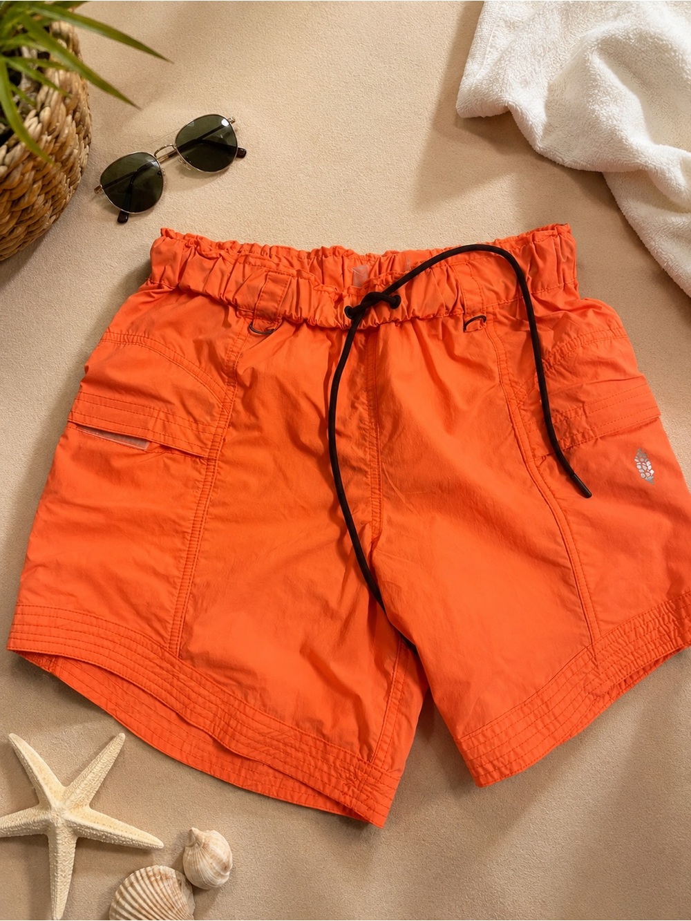 FP Movement by Free People Bright Orange Athletic Drawstring Shorts